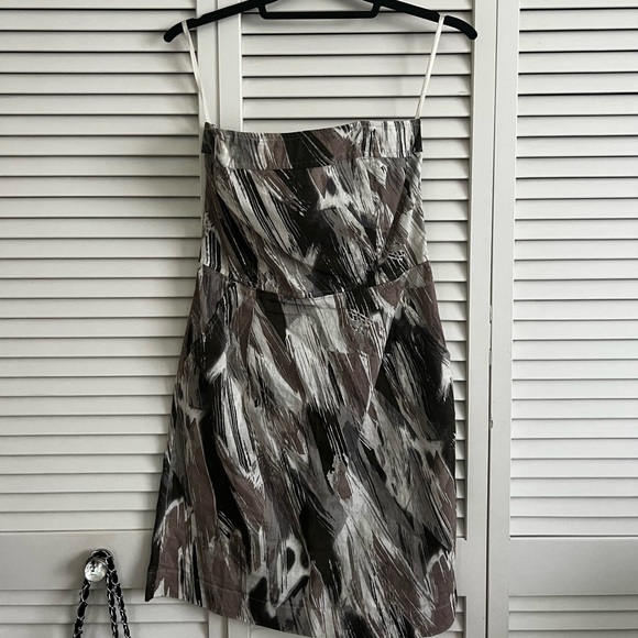 Banana Republic paint stroke Strapless Dress - Picture 2 of 6